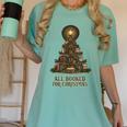 All Booked For Christmas Book Tree Book Lover Teacher Women's Comfort Colors T-Shirt Violet