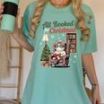 All Booked For Christmas Cute Bookish Cat Lover Women's Comfort Colors T-Shirt Violet All Booked For Christmas Cute Bookish Cat Lover Women's Comfort Colors T-Shirt Violet