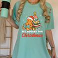 All Booked For Christmas Gingerbread Christmas Tree Book Kid Women's Comfort Colors T-Shirt Violet