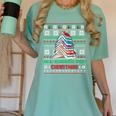 All Booked For Christmas Tree Book Ugly Christmas Sweatshirt Women's Comfort Colors T-Shirt Violet All Booked For Christmas Tree Book Ugly Christmas Sweatshirt Women's Comfort Colors T-Shirt Violet