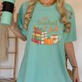 All Booked For Fall Books Coffee Fall Leaves Pumpkins Autumn Women's Comfort Colors T-Shirt Violet