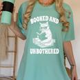 Booked And Unbothered Cat Reading Book Lovers Women's Comfort Colors T-Shirt Violet Booked And Unbothered Cat Reading Book Lovers Women's Comfort Colors T-Shirt Violet