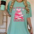 All Booked For Valentine Books Lover Teacher Floral Women's Comfort Colors T-Shirt Violet