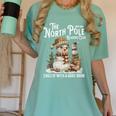 Bookish Christmas North Pole Book Club Snowman Book Worm Women's Comfort Colors T-Shirt Violet Bookish Christmas North Pole Book Club Snowman Book Worm Women's Comfort Colors T-Shirt Violet