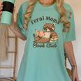Bookish Feral Moms Book Club Raccoon Mother's Day Bookworm Women's Comfort Colors T-Shirt Violet