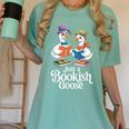 Bookish Goose Cute Geese With Hats Reading Books Women's Comfort Colors T-Shirt Violet Bookish Goose Cute Geese With Hats Reading Books Women's Comfort Colors T-Shirt Violet