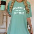 Bookmarks Are For Quitters Book Lover Reading Bookworm Women's Comfort Colors T-Shirt Violet