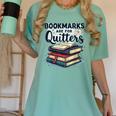 Bookmarks Are For Quitters Reading Quote Book Lover Women's Comfort Colors T-Shirt Violet Bookmarks Are For Quitters Reading Quote Book Lover Women's Comfort Colors T-Shirt Violet