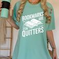 Bookmarks Quote Library Book Reader Women's Comfort Colors T-Shirt Violet