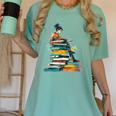 Books Abstract Artist Women Art Painting Books Women's Comfort Colors T-Shirt Violet