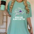 Books Are Always Better Positive Quotes Bookworm Positivity Premium Tri-Blend Women's Comfort Colors T-Shirt Violet
