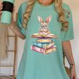 Books Bookworm Reader Book Cute Reading Bunny With Glasses Women's Comfort Colors T-Shirt Violet Books Bookworm Reader Book Cute Reading Bunny With Glasses Women's Comfort Colors T-Shirt Violet