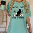 Books Cats Life Is Sweet Cat Book Lover Men Women Teen Women's Comfort Colors T-Shirt Violet Books Cats Life Is Sweet Cat Book Lover Men Women Teen Women's Comfort Colors T-Shirt Violet