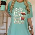 Books Cozy Nooks Hot Cocoa Winter Reading Warmth Comfort Women's Comfort Colors T-Shirt Violet Books Cozy Nooks Hot Cocoa Winter Reading Warmth Comfort Women's Comfort Colors T-Shirt Violet