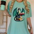 Books Dragon Reading Book Lover Women's Comfort Colors T-Shirt Violet Books Dragon Reading Book Lover Women's Comfort Colors T-Shirt Violet