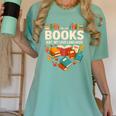 Books Are My Love Language Reading Lover Librarian Valentine Women's Comfort Colors T-Shirt Violet Books Are My Love Language Reading Lover Librarian Valentine Women's Comfort Colors T-Shirt Violet