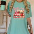 Books Are My Love Language Teddy Bear Book Lovers Valentine Women's Comfort Colors T-Shirt Violet