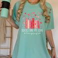 Books Are My Love Language Valentine Reads Bookish Club Women's Comfort Colors T-Shirt Violet