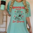 Books Are My LoveLanguage Cupid Valentines Women's Comfort Colors T-Shirt Violet