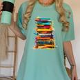 Books Painting Colorful Art Abstract Graphic Books Women's Comfort Colors T-Shirt Violet