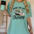 Books Are My Therapy Bookworm Reading Women's Comfort Colors T-Shirt Violet Books Are My Therapy Bookworm Reading Women's Comfort Colors T-Shirt Violet