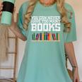 Never Too Many Books Read Book Reading Librarian Men Women Women's Comfort Colors T-Shirt Violet
