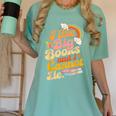Books Reading Lover Bookworm Nerd Librarian Book Reader Women's Comfort Colors T-Shirt Violet