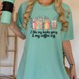 I Like My Books Spicy & My Coffee Icy Lover Bookworm Women's Comfort Colors T-Shirt Violet