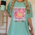 I Like My Books Spicy And My Coffee Icy Librarian Women's Comfort Colors T-Shirt Violet I Like My Books Spicy And My Coffee Icy Librarian Women's Comfort Colors T-Shirt Violet