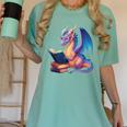 Bookworm Book Lover Women Girls Dragon Reading Women's Comfort Colors T-Shirt Violet Bookworm Book Lover Women Girls Dragon Reading Women's Comfort Colors T-Shirt Violet