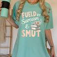 Bookworm Fueled By Sarcasm And Smut Book Reading Women's Comfort Colors T-Shirt Violet