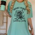 Bookworm Smutt Probably Reading Something Smutty Reader Women's Comfort Colors T-Shirt Violet