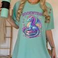 Bookwyrm Just a Girl Who Loves Dragons Books Dragon Reader Women's Comfort Colors T-Shirt Violet