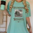 Bronte Novel Wuthering Heights Moorland Gothic Book Cover Women's Comfort Colors T-Shirt Violet Bronte Novel Wuthering Heights Moorland Gothic Book Cover Women's Comfort Colors T-Shirt Violet
