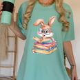Bunny Rabbit Reading Books Rabbit Books Bunny Reader Women's Comfort Colors T-Shirt Violet Bunny Rabbit Reading Books Rabbit Books Bunny Reader Women's Comfort Colors T-Shirt Violet