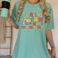 All Is Calm Said No Teacher Ever Book Christmas Tree Women's Comfort Colors T-Shirt Violet All Is Calm Said No Teacher Ever Book Christmas Tree Women's Comfort Colors T-Shirt Violet