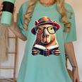Capybara Bookworm Rodent Reading a Book Women's Comfort Colors T-Shirt Violet