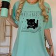 Cat Book For Women Life Is Better With Cats And Books Women's Comfort Colors T-Shirt Violet