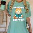 Cat Reading Books Bookworm Read One More Chapter Women's Comfort Colors T-Shirt Violet Cat Reading Books Bookworm Read One More Chapter Women's Comfort Colors T-Shirt Violet
