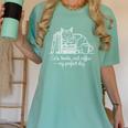 Cats Books And Coffee – My Perfect Day Cat Lover Women's Comfort Colors T-Shirt Violet