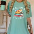 Cats And Books Easily Distracted By Book & Cat Lover Men Women Kids Women's Comfort Colors T-Shirt Violet