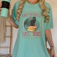 Cats And Books Lover Reading Literary Feline Humor Women's Comfort Colors T-Shirt Violet