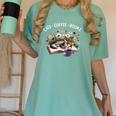 Cats Coffee Books Women's Comfort Colors T-Shirt Violet Cats Coffee Books Women's Comfort Colors T-Shirt Violet