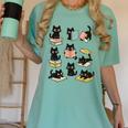 Cats Reading Books Cat Lover Women's Comfort Colors T-Shirt Violet