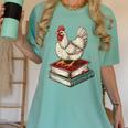 Chicken Books Back To School First Day Of School Boys Girls Women's Comfort Colors T-Shirt Violet