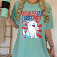Childless Cat Ladies Vote Kamala Harris Cute Comic Book Cat Women's Comfort Colors T-Shirt Violet