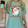 Christmas Bookish He Knows What You'Ve Been Reading Women Women's Comfort Colors T-Shirt Violet