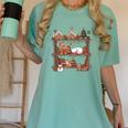 Christmas Cats Bookshelf Gingerbread Women's Comfort Colors T-Shirt Violet Christmas Cats Bookshelf Gingerbread Women's Comfort Colors T-Shirt Violet