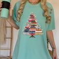 Christmas Tree Book Bookworm Women's Comfort Colors T-Shirt Violet Christmas Tree Book Bookworm Women's Comfort Colors T-Shirt Violet