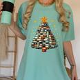 Christmas Tree Books Women's Comfort Colors T-Shirt Violet Christmas Tree Books Women's Comfort Colors T-Shirt Violet